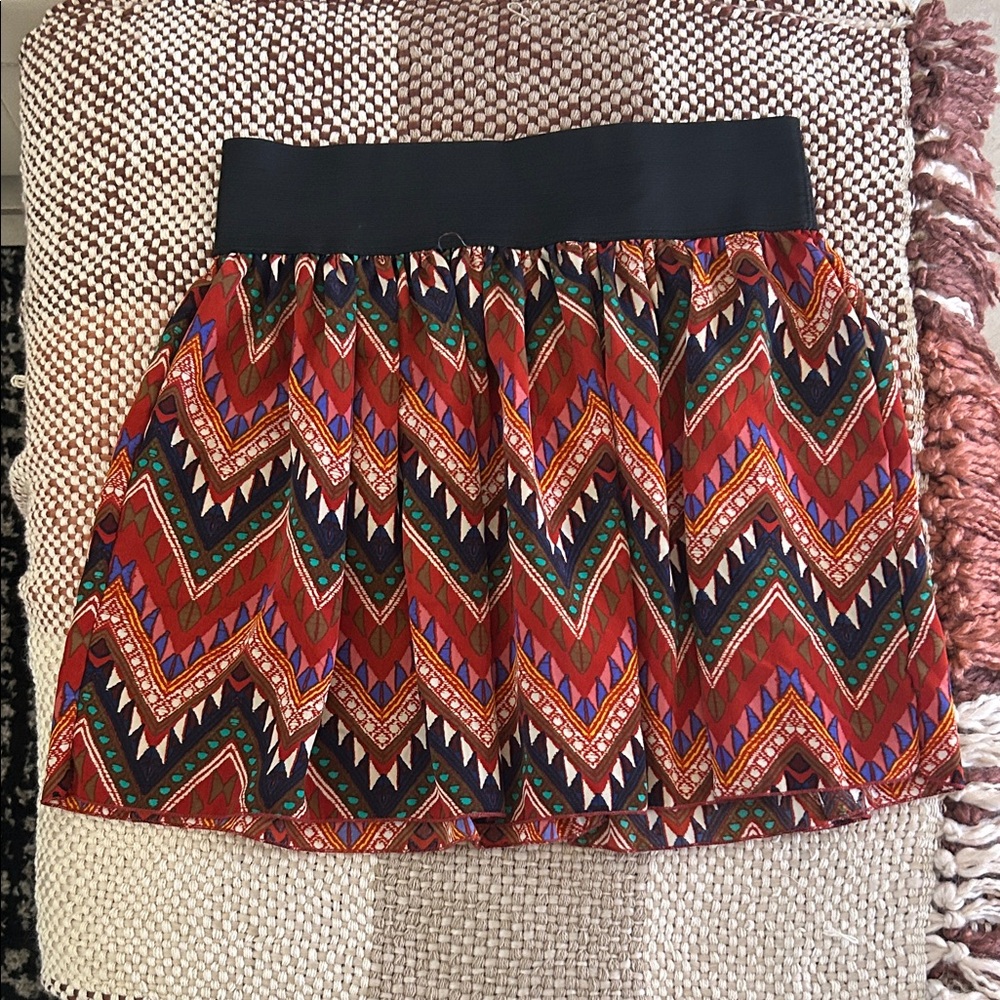 Colorful Chevron Mini Skirt